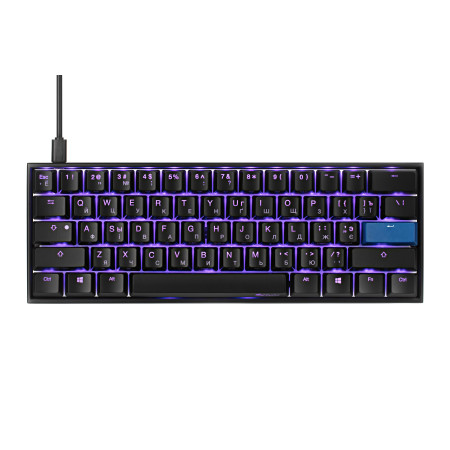 Ducky Mecha Mini Клавиатура [Cherry Speed Silver, RGB LED, UA/RU, Aluminium Black case]