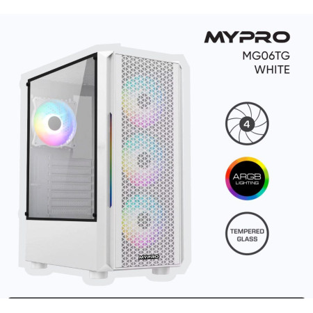 Корпус Mypro MG06 TG White